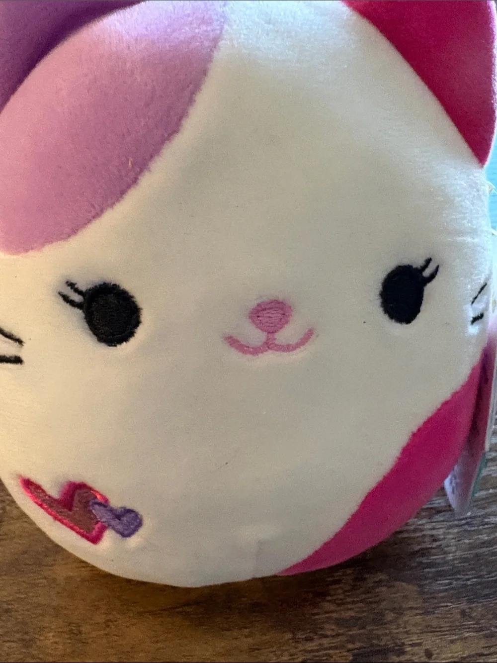 NWT—Tiffany Squishmallows White Pink Plush Cat (Small)
